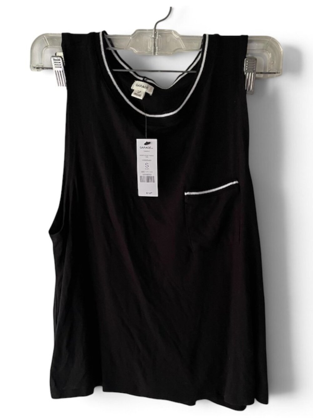 Garage Tank Top -Women's Black Sporty Muscle Tank Size S NWT